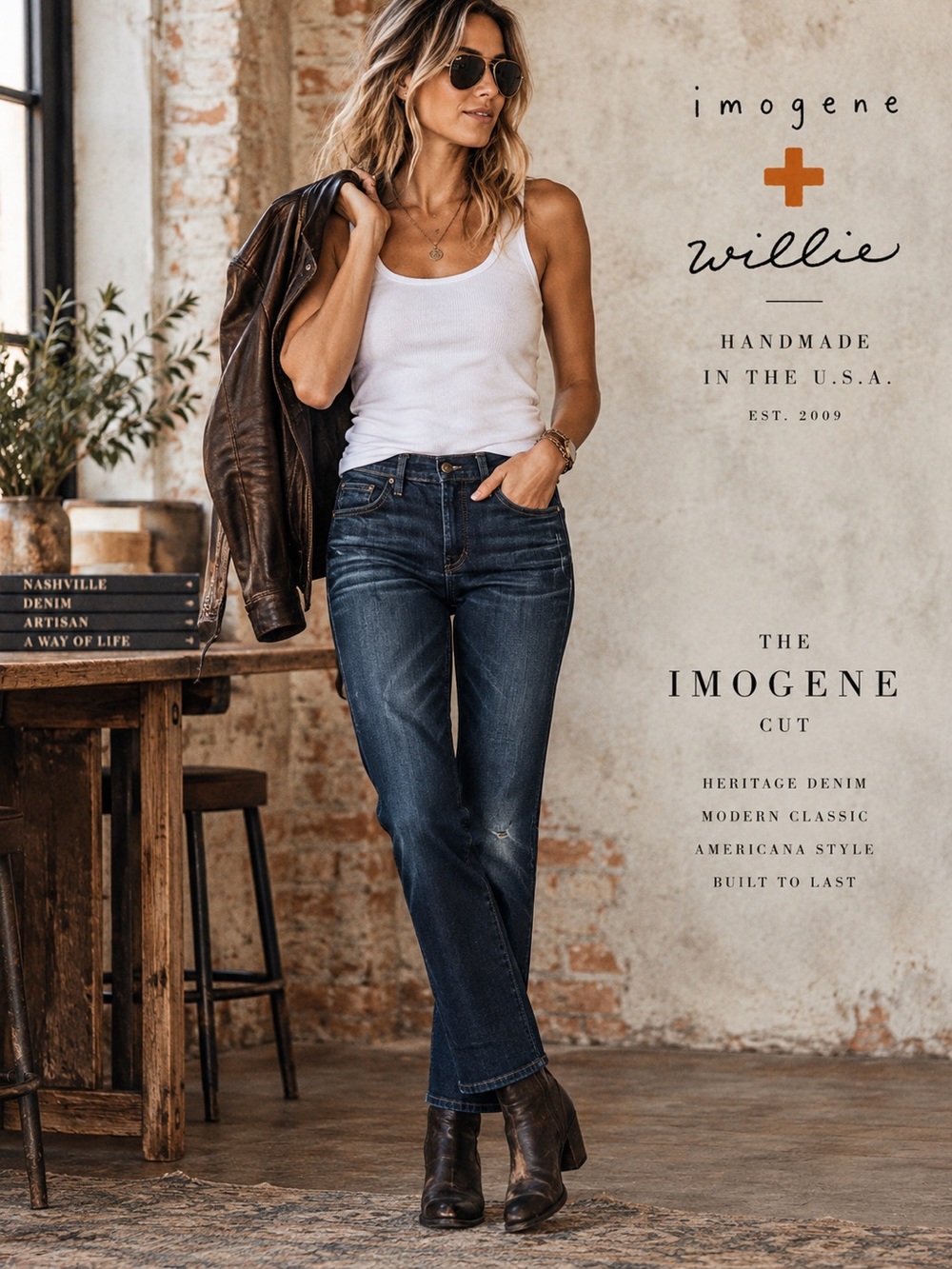 Imogene + Willie Imogene Jeans 25R Early 2011 Straight Dark Indigo Made USA
